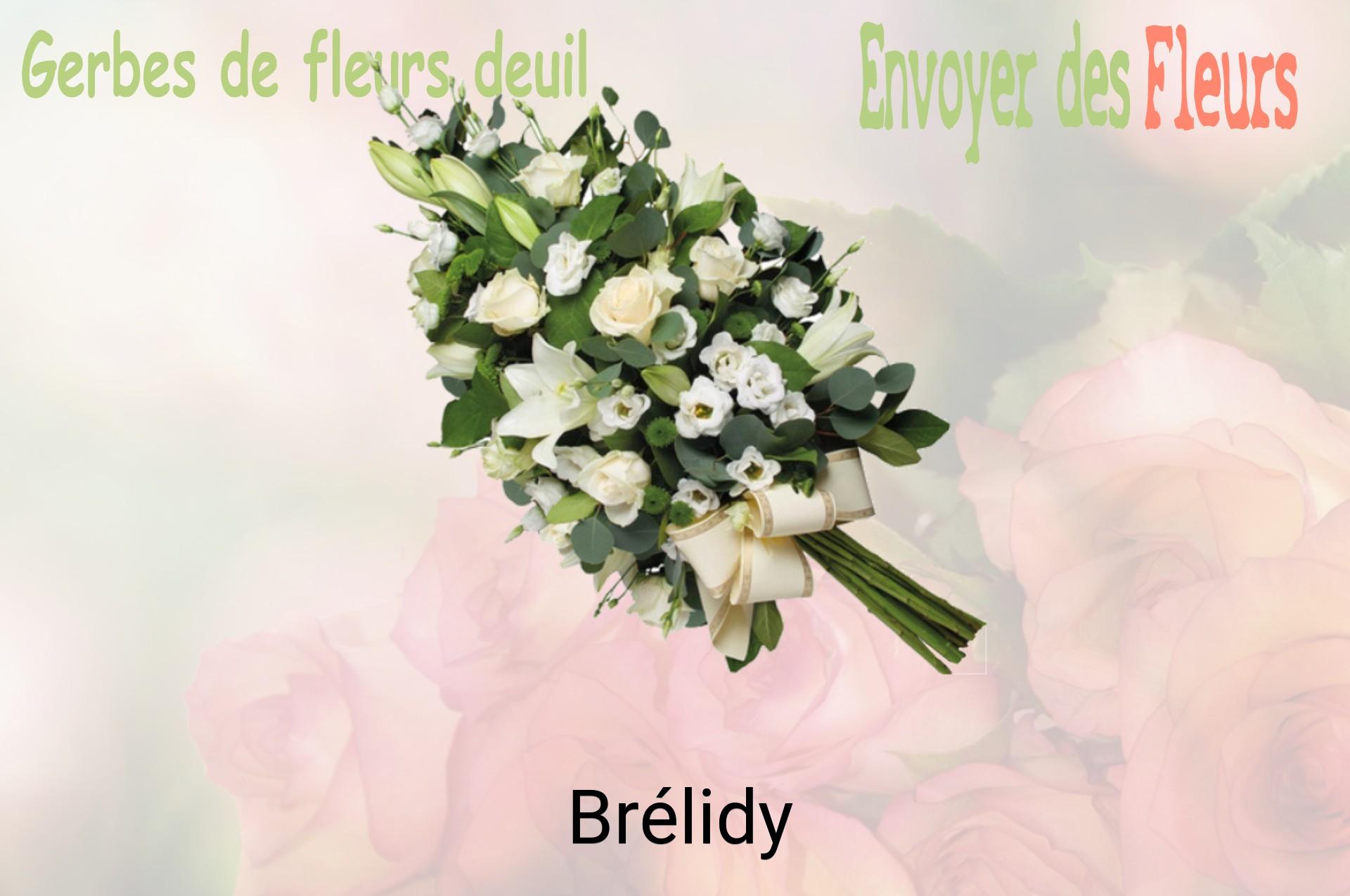Gerbe de fleurs de deuil livrée à Brélidy